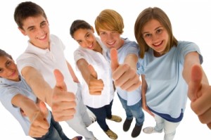 image: group of people giving the thumbs up