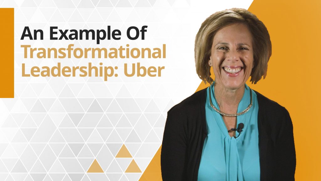 Graphic title for An example of Transformational Leadership: Uber